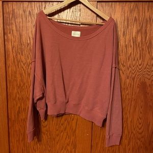 American Eagle XL off the shoulder cropped sweatshirt